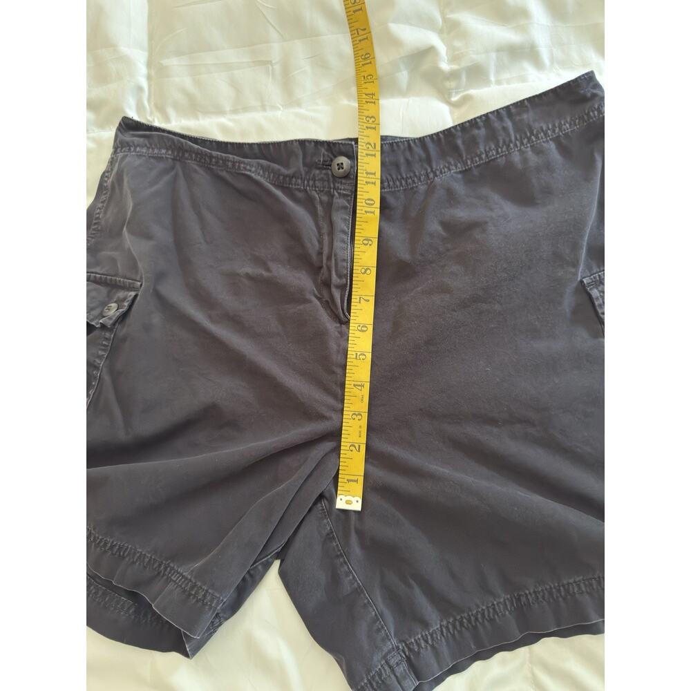 J Jill Black Vintage 100% Cotton Cargo Shorts Size 18 - Picture 6 of 7